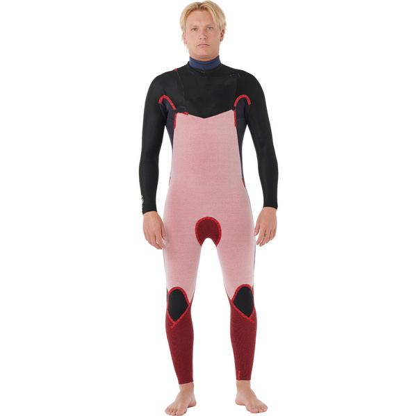 2026 Rip Curl Heren Dawn Patrol 5/3mm Borst Ritssluiting Wetsuit 16PMFS - Black